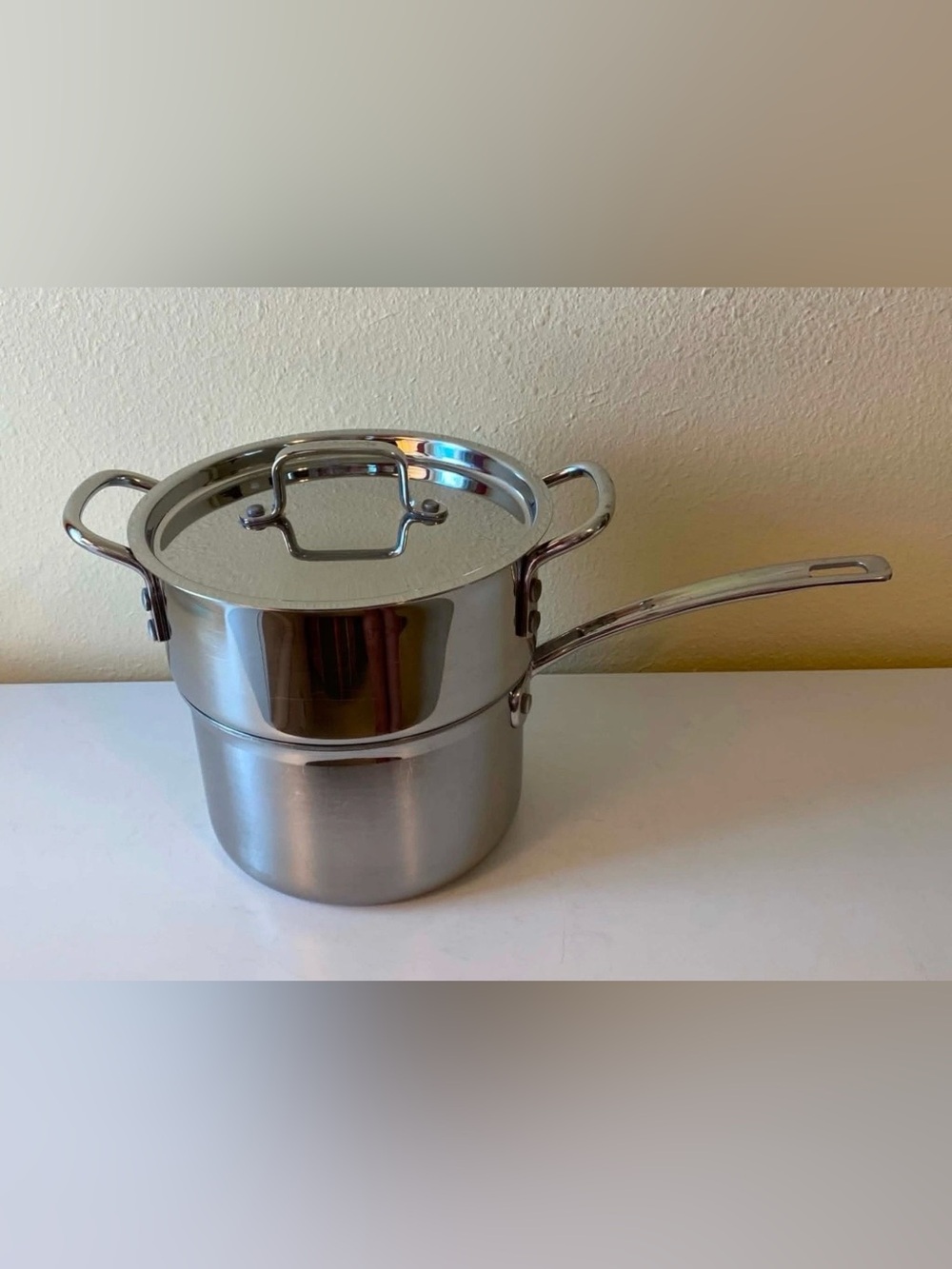 Cuisinart MultiClad Pro 3 Qt Saucepan Lid Steamer Strainer Basket Set MCP193-18N